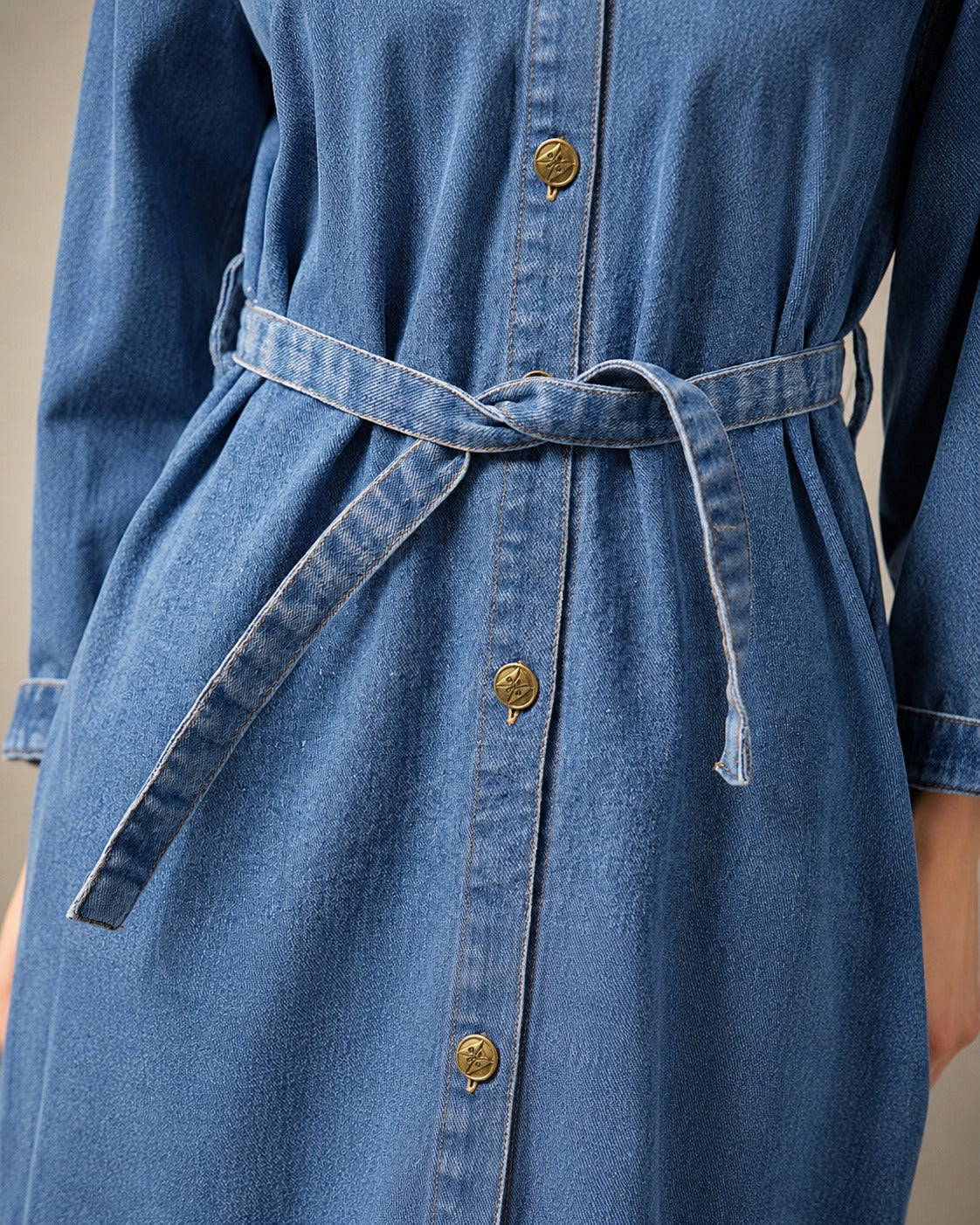 Light Blue Denim Shirt Dress for Women | CallyVogue